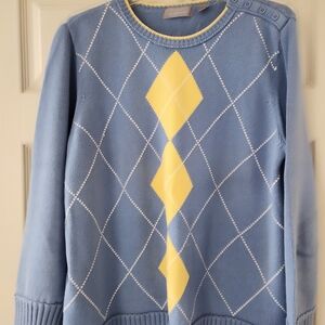 Liz Claiborne Blue/Yellow  Sweater